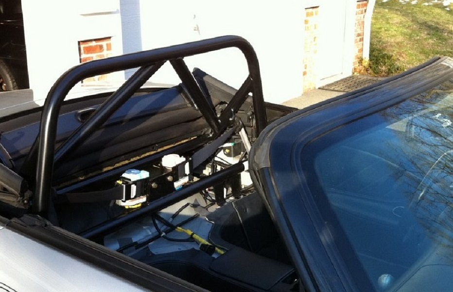 Black Powdercoat S2000 Bar with Double Diagonal & Harness Bar w/ CBAR installed